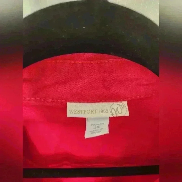 Red denim jacket plus size 3x - Picture 2 of 6
